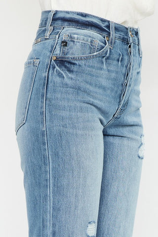 Kan Can Straight Leg Distressed Jean