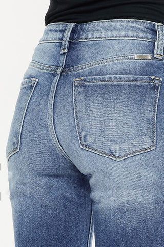 Kan Can Hem Detail Straight Jeans