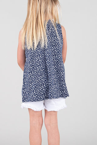 Girl's Floral Print Top