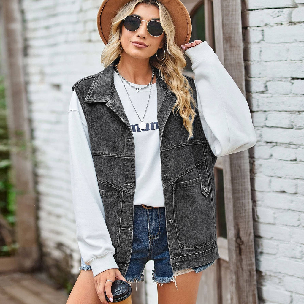 Long Denim Vest