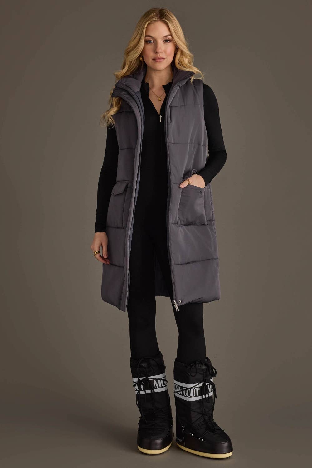 Dk. Gray Long Vest