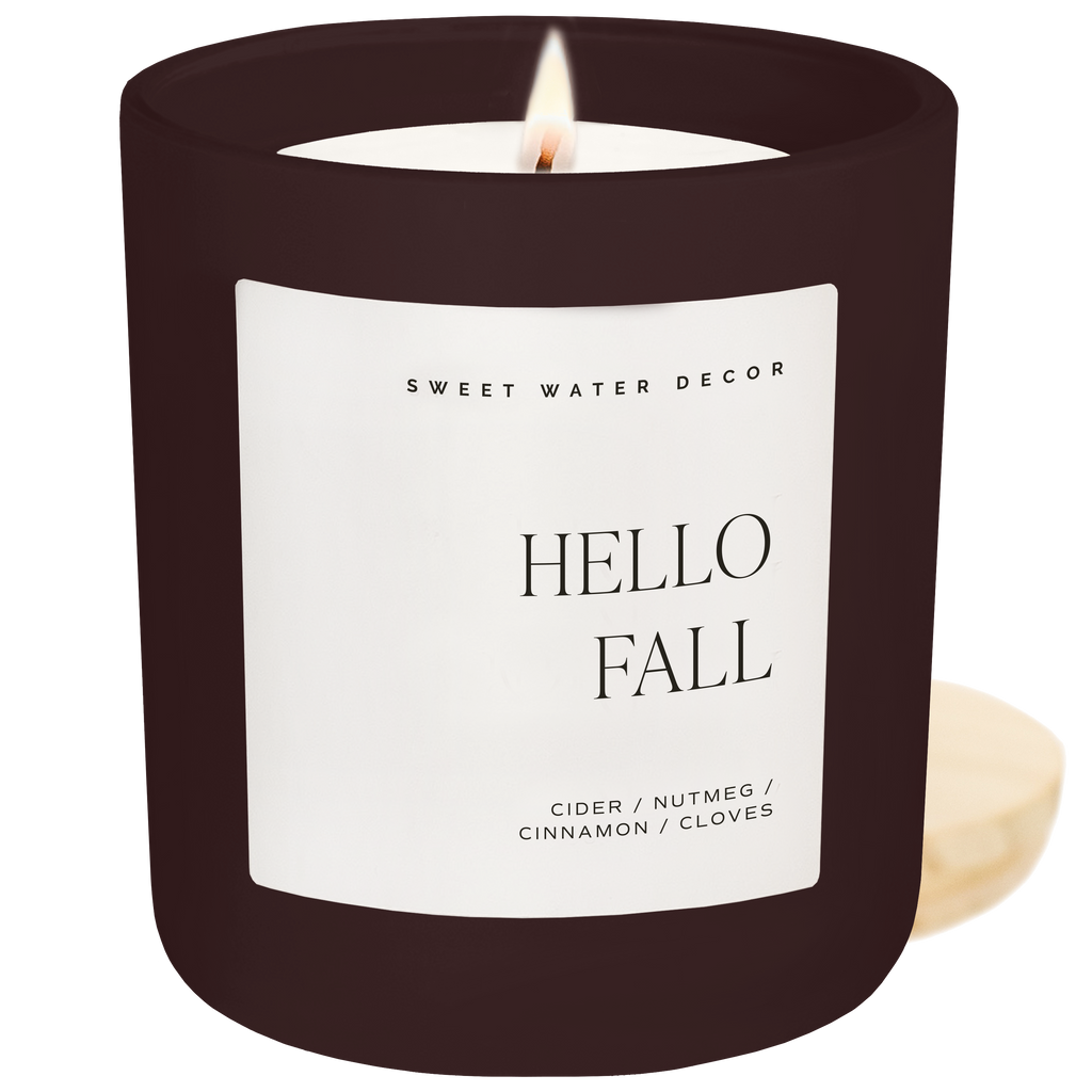 Hello Fall 15 oz Candle, Matte Jar