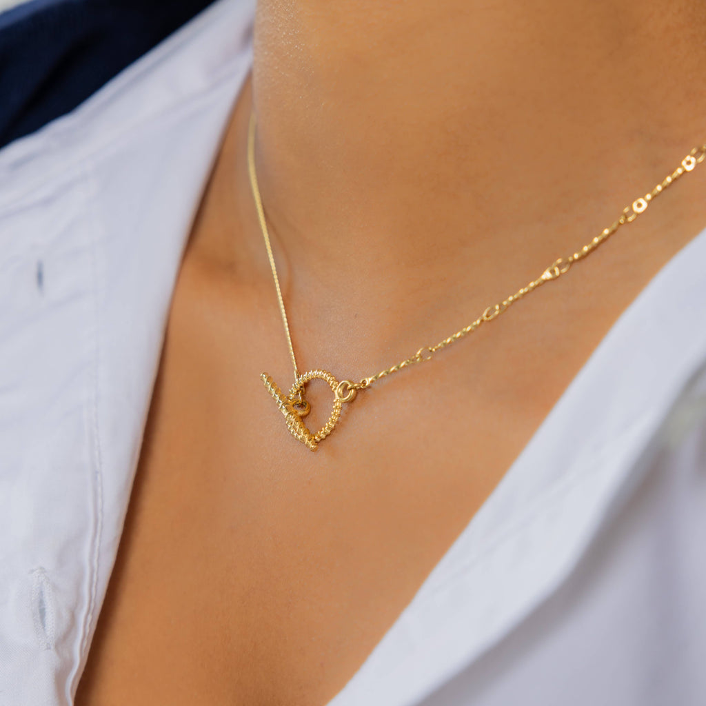 B. Grands Waterproof Gold Dainty Toggle Chain Necklace