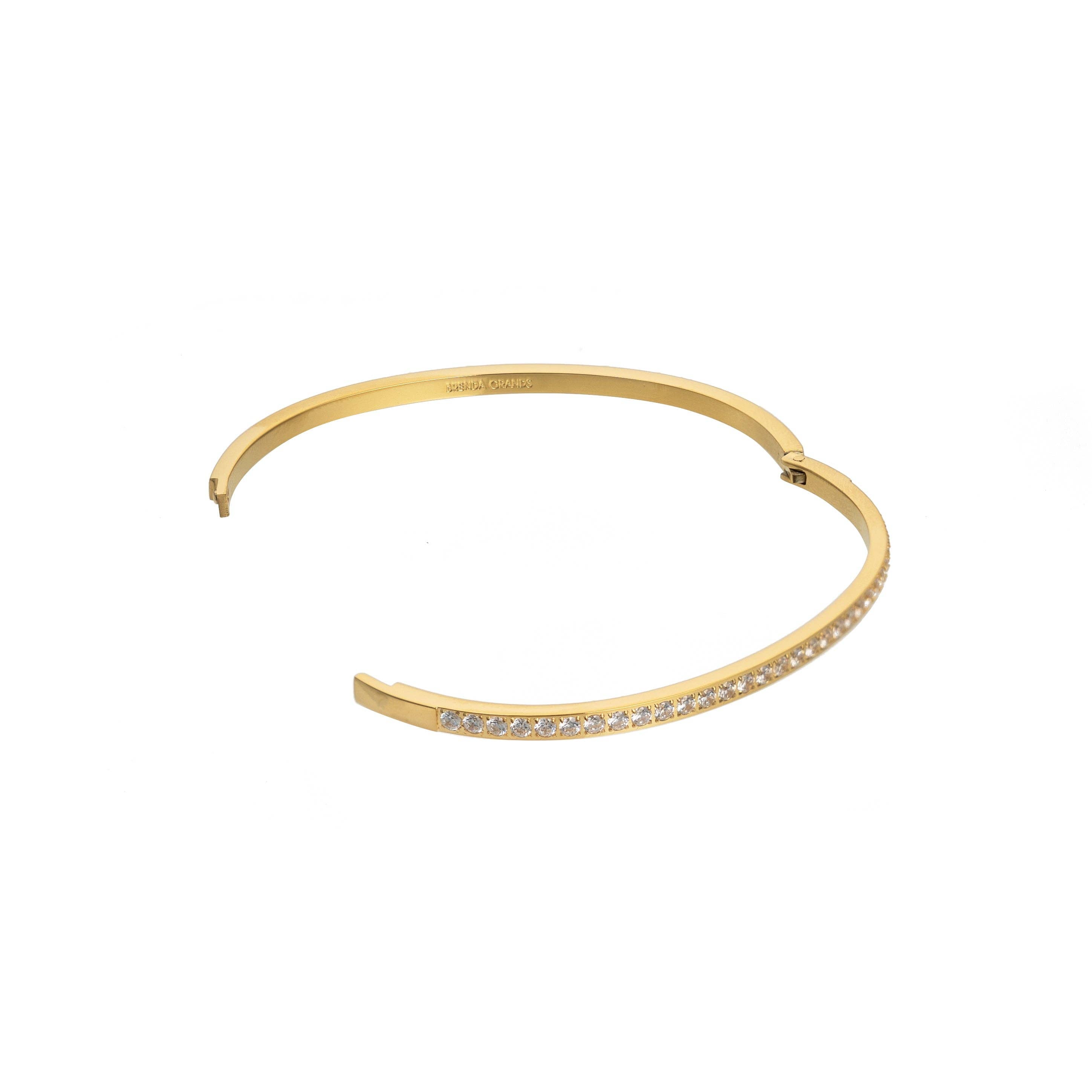 B. Grands Waterproof Gold Lined Tennis Bangle