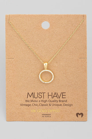 Pave Circle Necklace