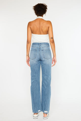 Kan Can Straight Leg Distressed Jean