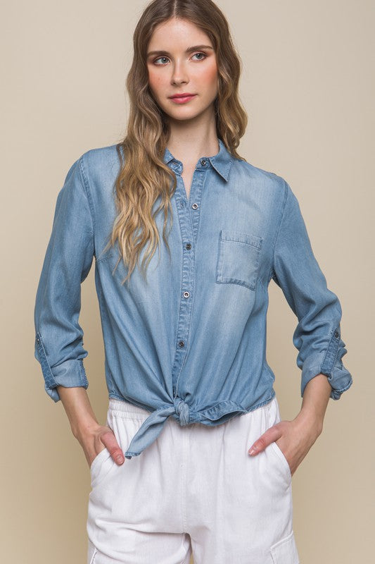 Cambree Chambray Top