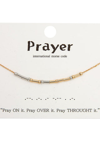 Prayer Morse Code Necklace