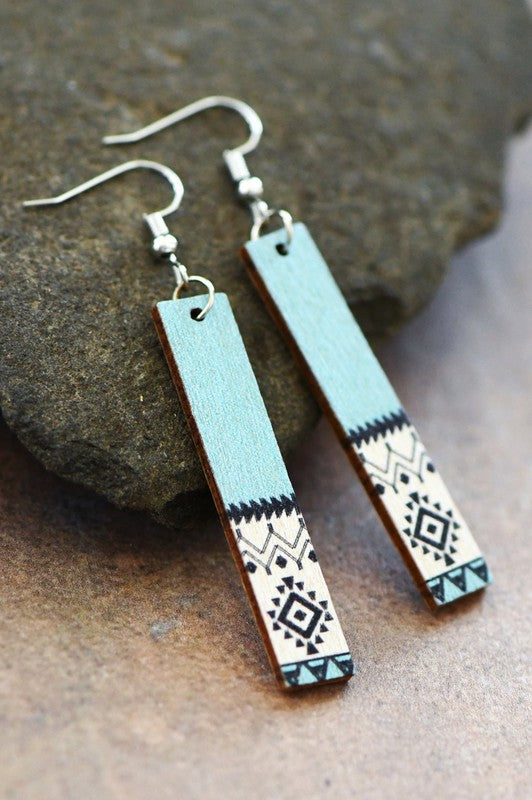 Tribal Wood Earrings