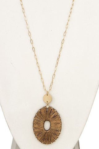 Wrapped Oval Pendant