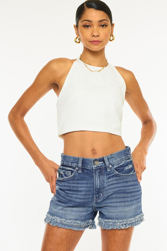 Fray Denim Shorts