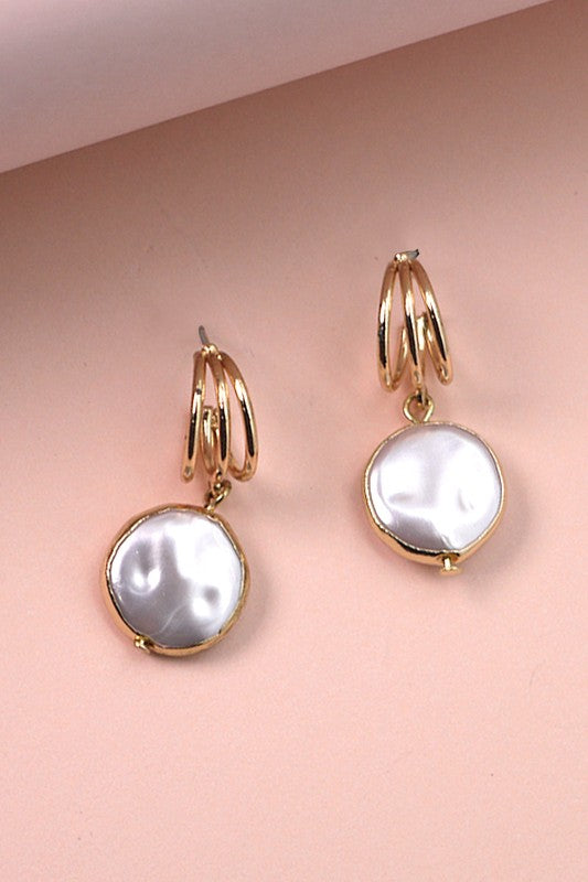 Pearl Hoop Earrings