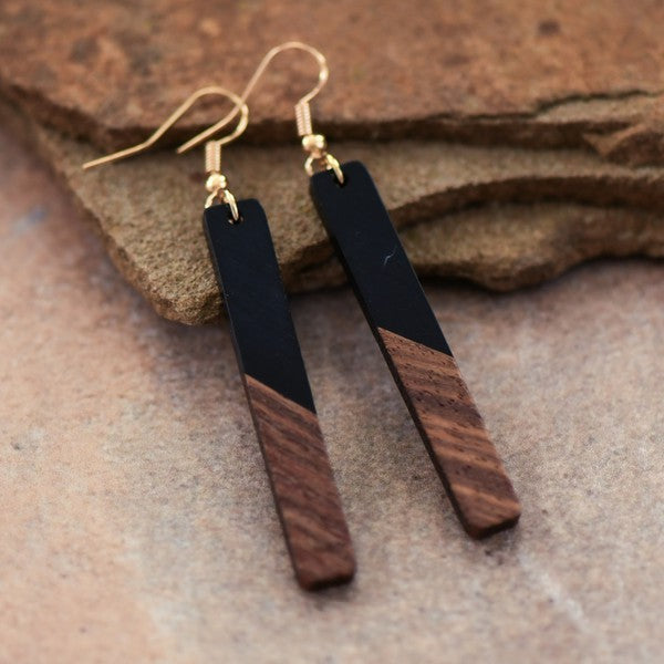 Wooden Bar Earings