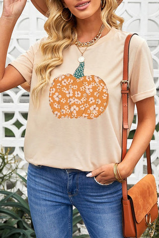 Floral Pumpkin Tee