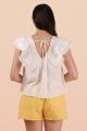 Smocked Ruffle Sleeve Top