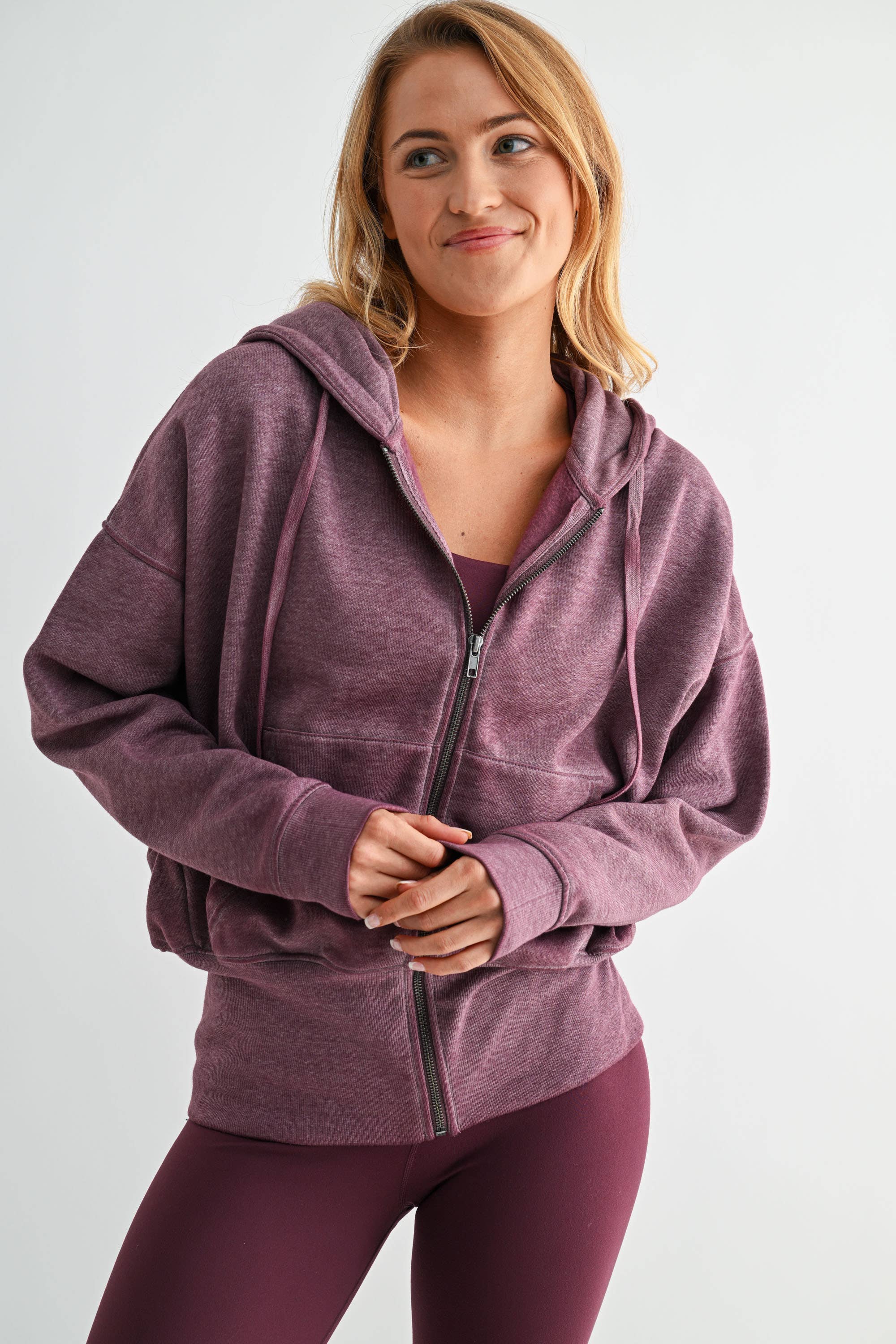 Burnout Hoodie Zip-Up