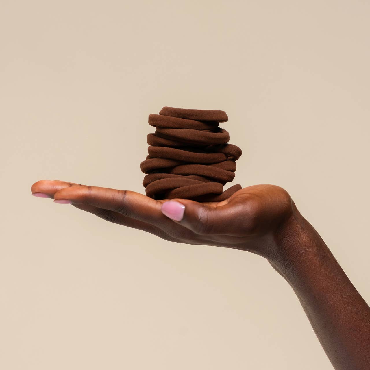 Seamless Hair Elastics 20pc Set - Chocolate
