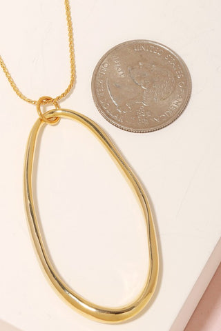 Oval  Pendant Necklace