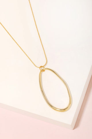 Oval  Pendant Necklace