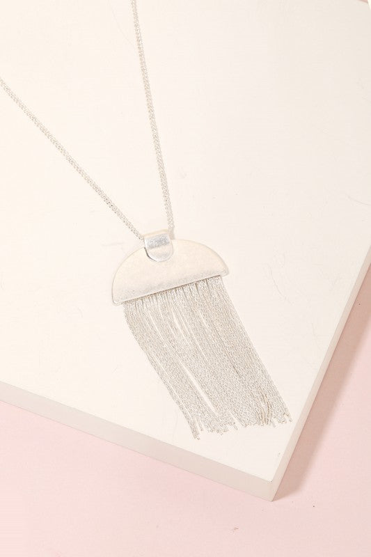 Half Moon Fringe Necklace