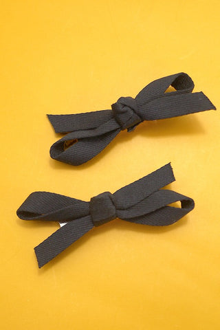 Fabric Bow Hair Pins