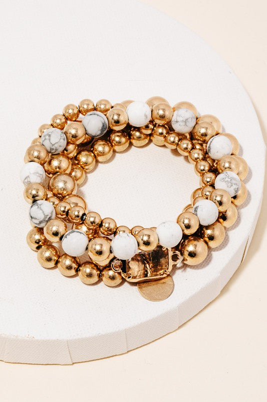 4 Strand Beaded Bracelet Set