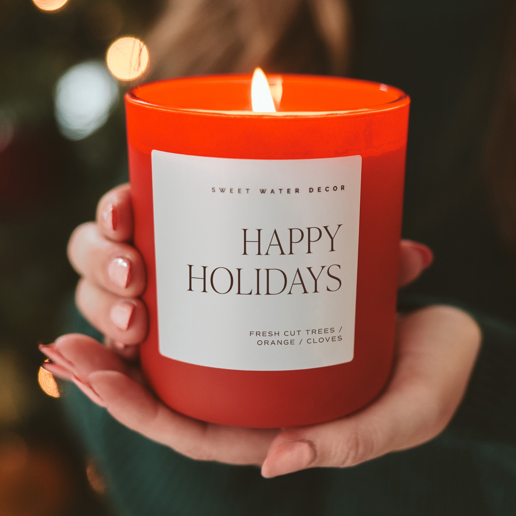 Happy Holidays 15 oz Soy, Matte Jar