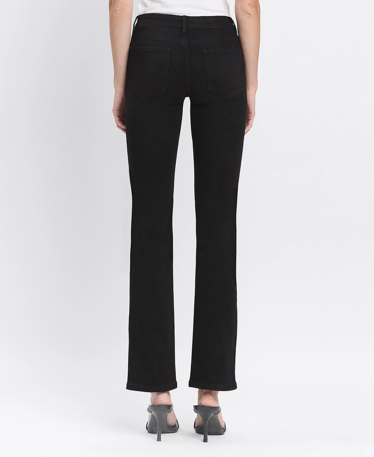 Black Mid Rise Bootcut