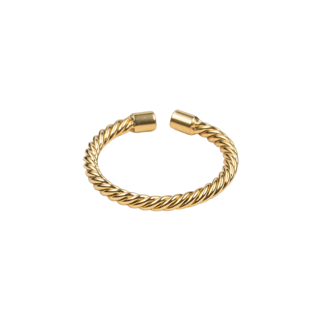 B. Grands Waterproof Gold Twisted Mini Ring
