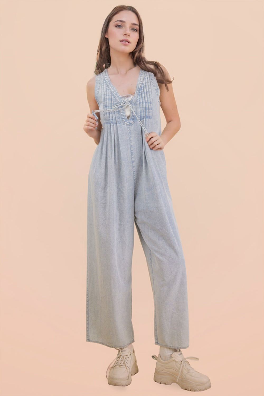 Lightweight Denim Jumpsuit