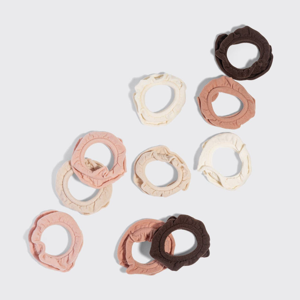 Petal Hair Elastics 10pc Set - Blush