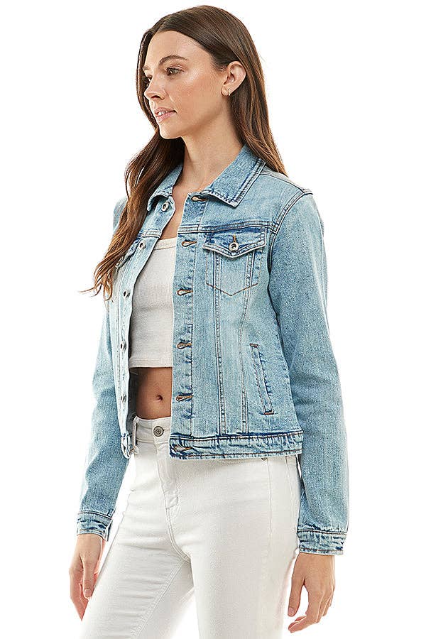 Stretched Casual Denim Jacket