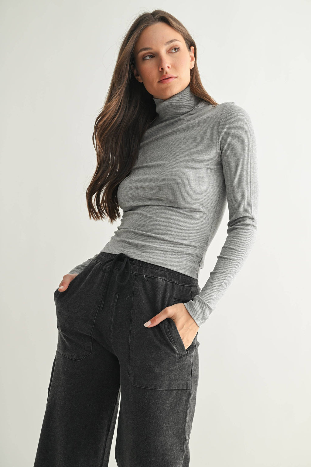Essential Micro Ribbed Turtleneck