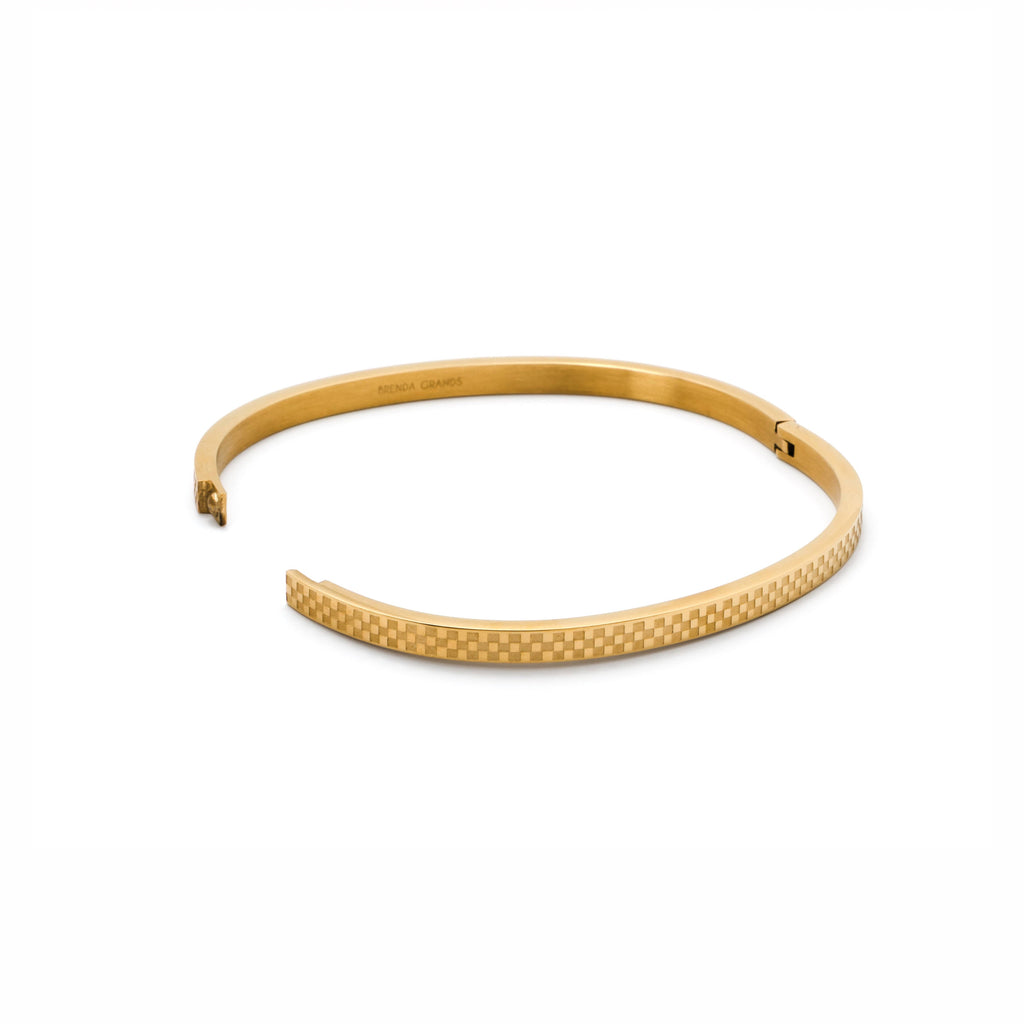 B. Grands Chess Waterproof Gold Bangle Bracelet