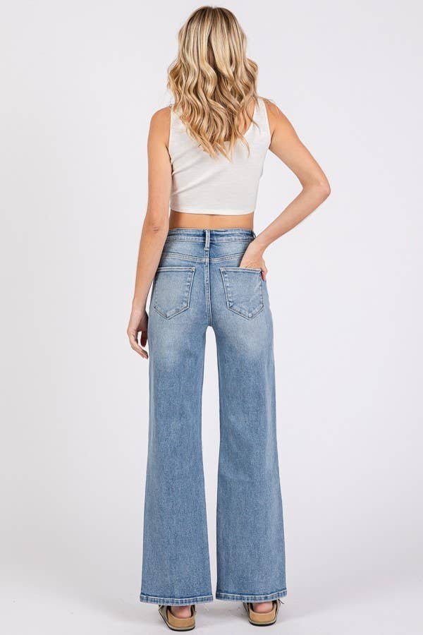 PETRA 153-HIGH RISE STRETCH W/ DESTROYED HEM