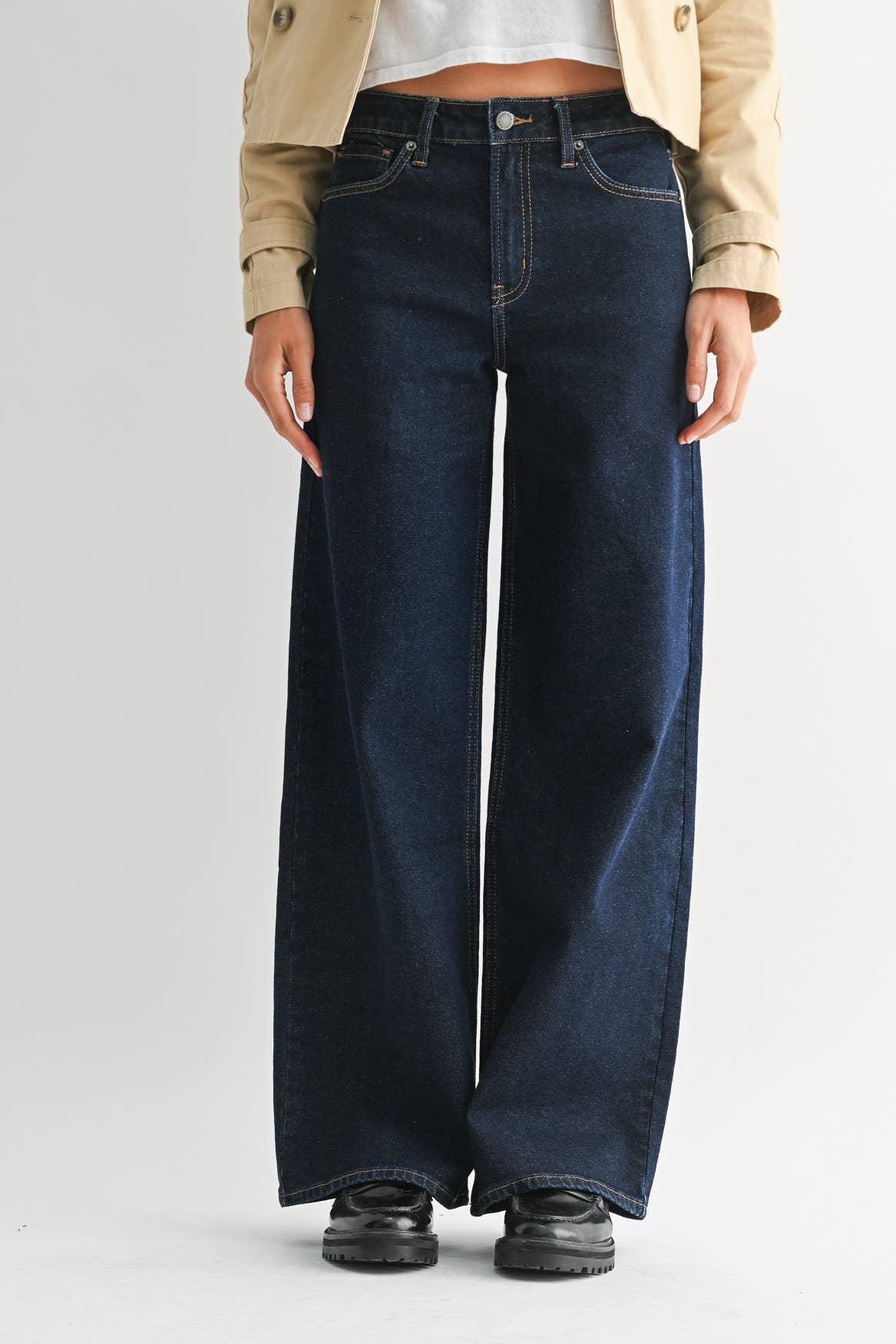 High Rise Full Length Straight - SUPER DARK