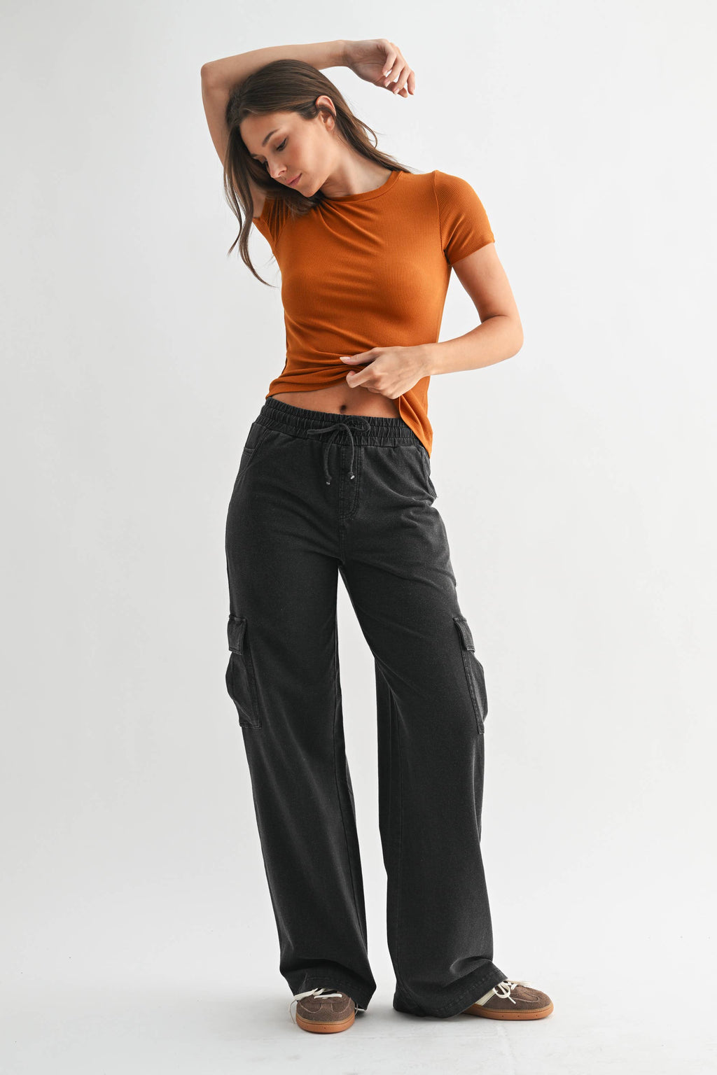 Essential Short-Sleeved Micro-Ribbed Athleisure Top