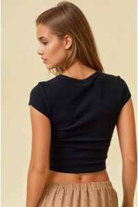 Corset Line Ribbed Top