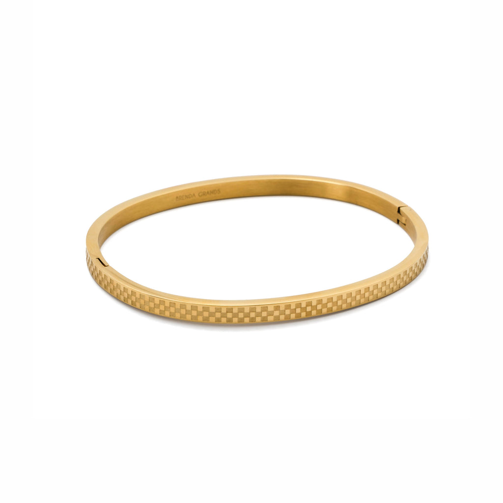 B. Grands Chess Waterproof Gold Bangle Bracelet