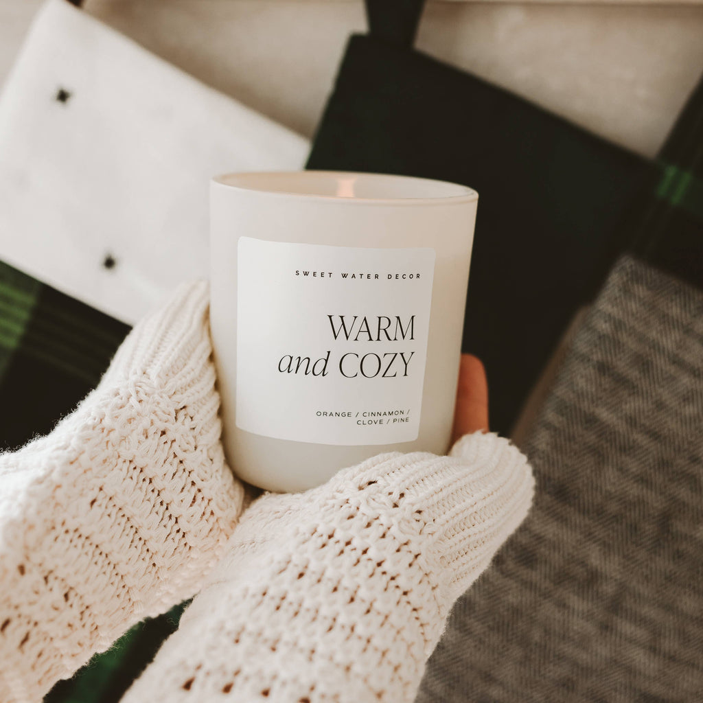 Warm and Cozy 15 oz Soy Candle, Matte Jar