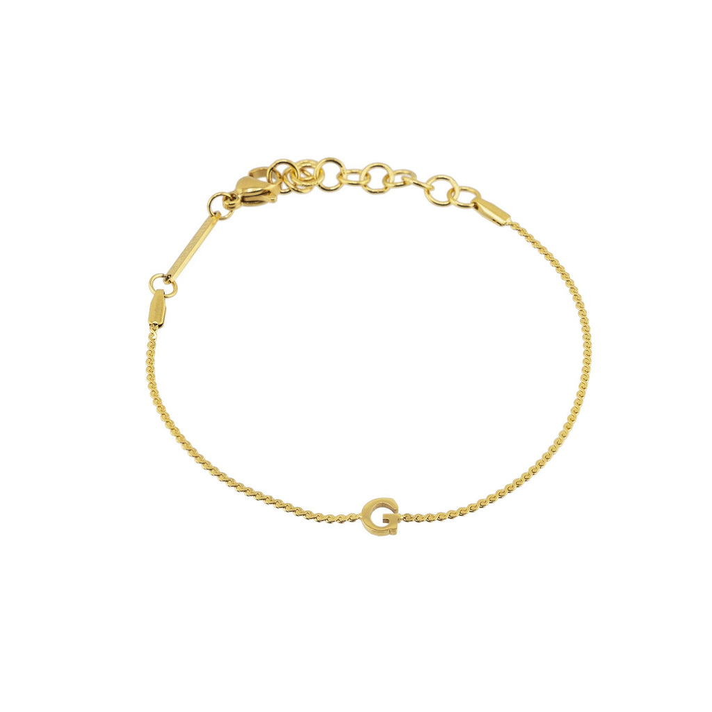 B. Grands Waterproof Dainty Gold Initial Bracelet