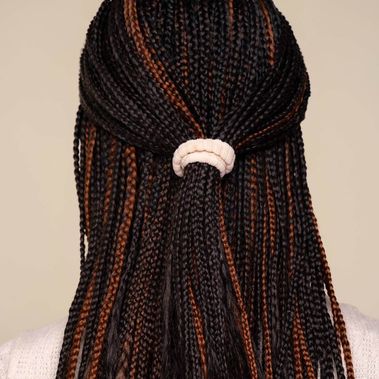 Fabric Ribbed Hair Elastics 10pc Set - Blush