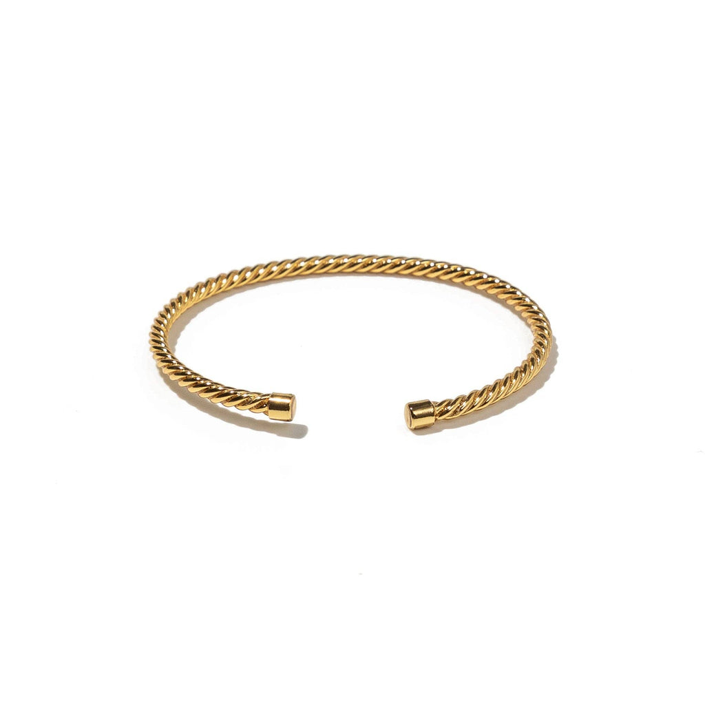 B. Grands 24K Gold Twisted Mini Bangle