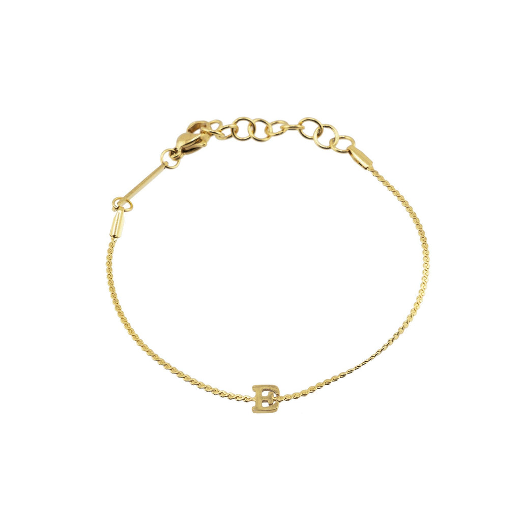 B. Grands Waterproof Dainty Gold Initial Bracelet