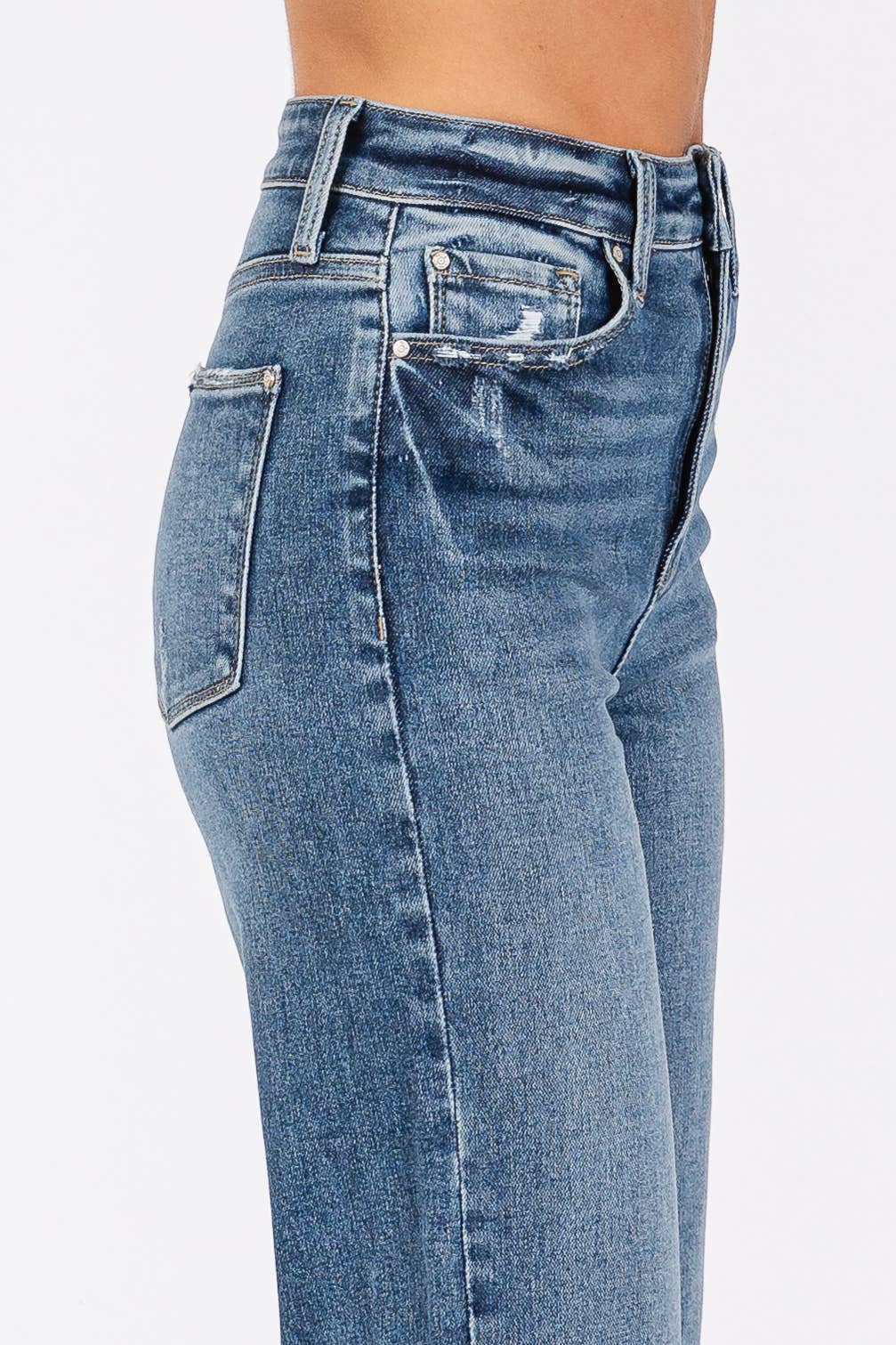 PETRA 153-HIGH RISE STRETCH RELAXED STRAIGHT W/ CUFFED HEM
