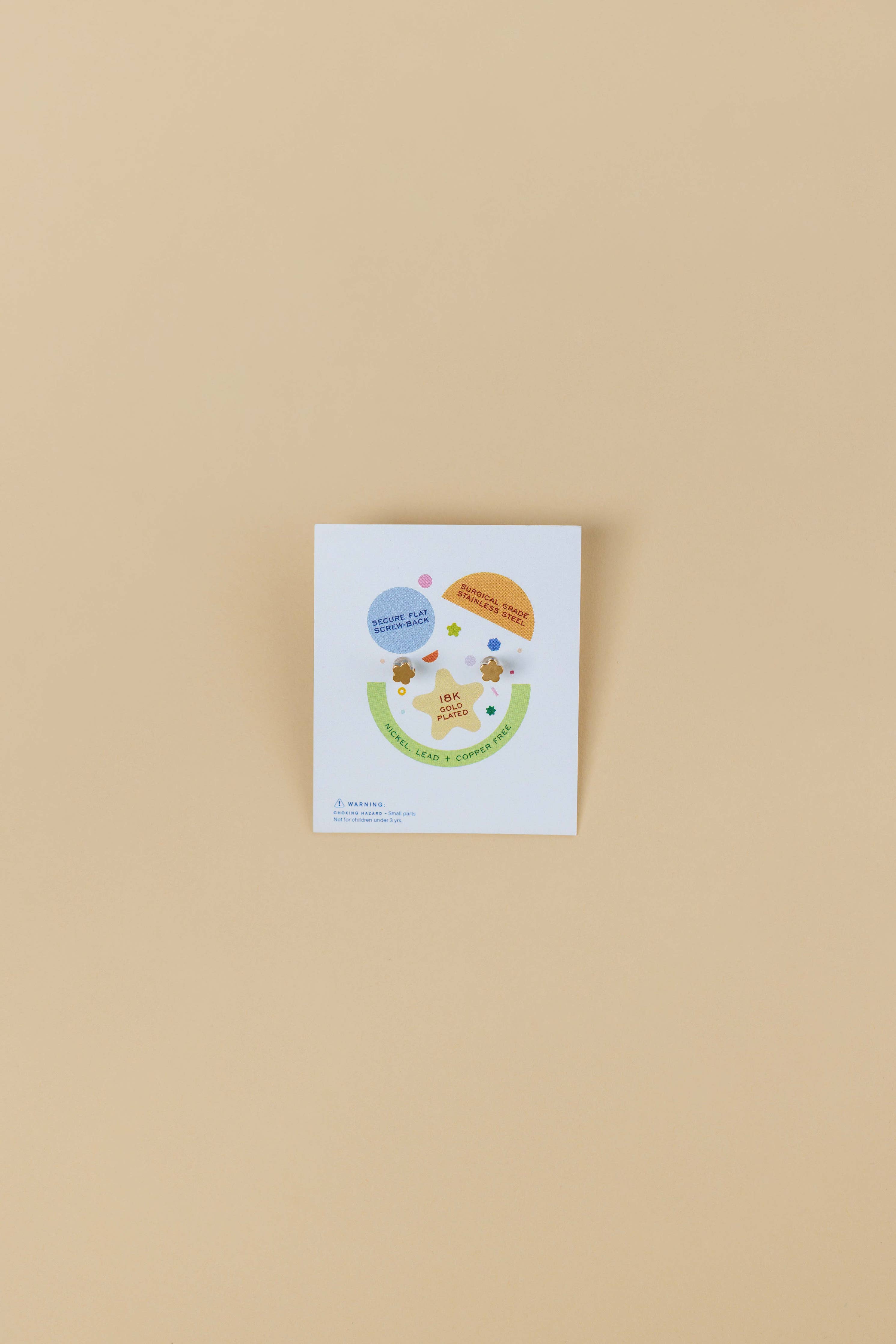 Donut Enamel Flat Back Kids Earrings