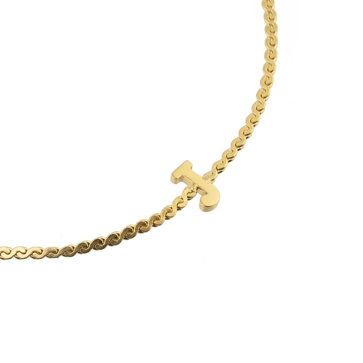 B. Grands Waterproof Dainty Gold Initial Bracelet