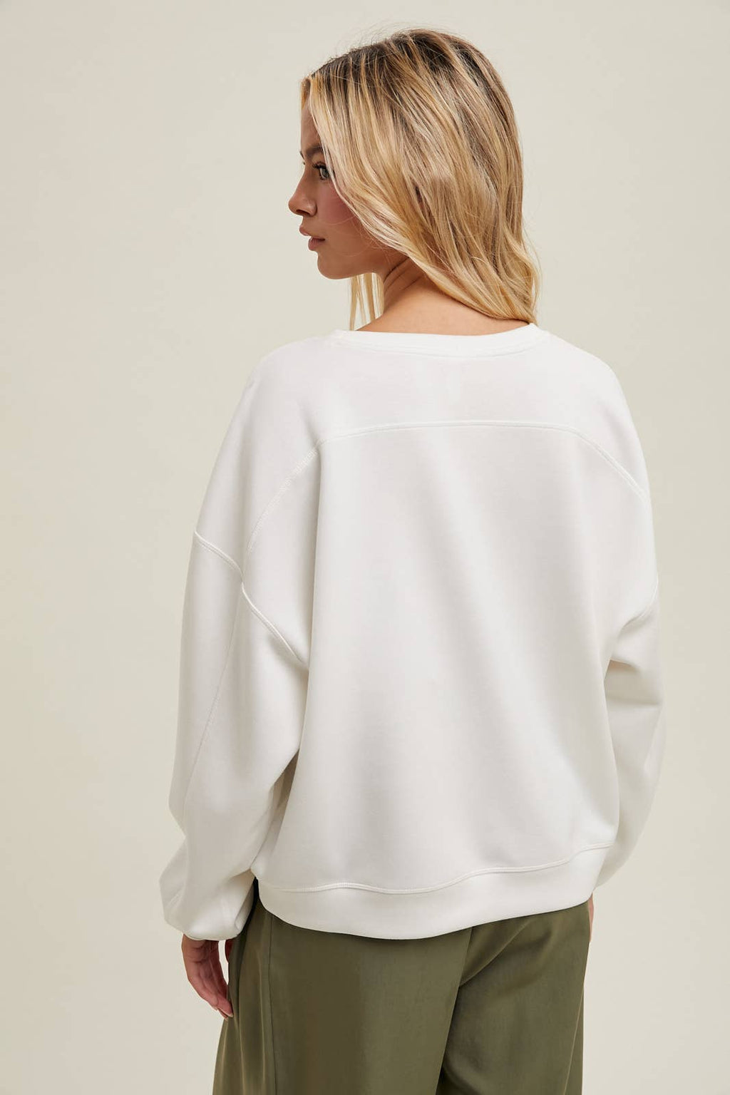 SCUBA RELAXED CROP SWEATSHIRT