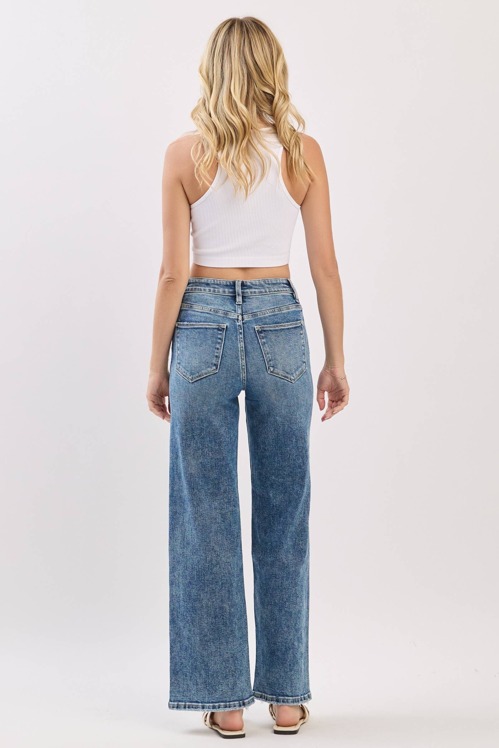WIDE LEG W/ DESTROYED HEM