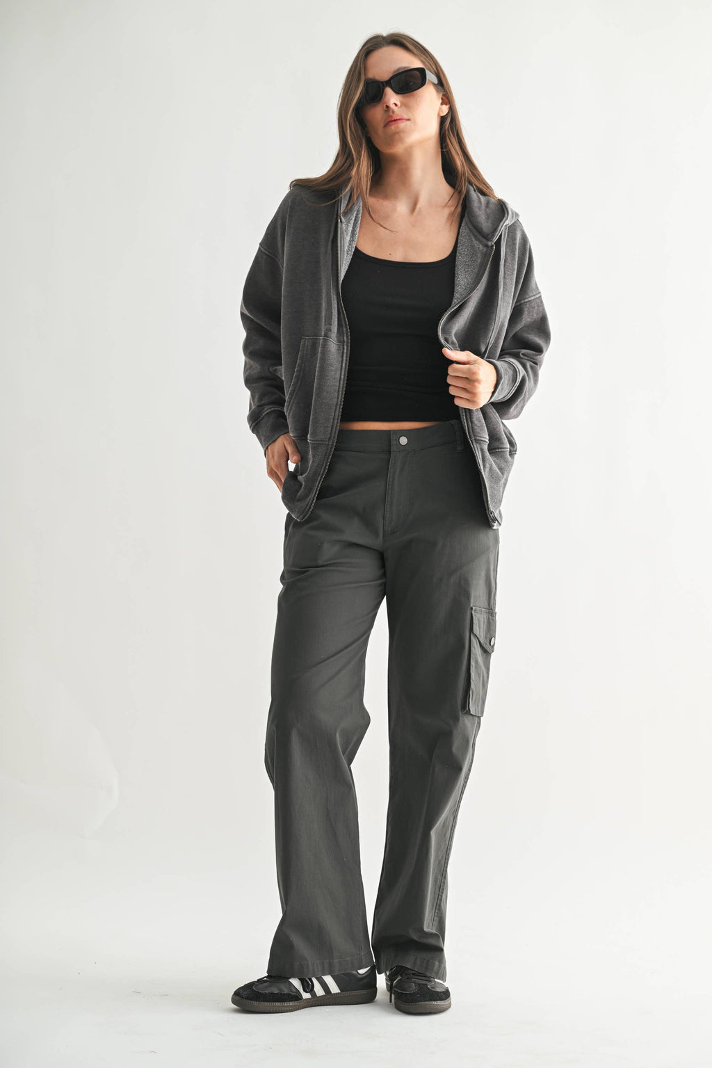 Burnout Hoodie Zip-Up